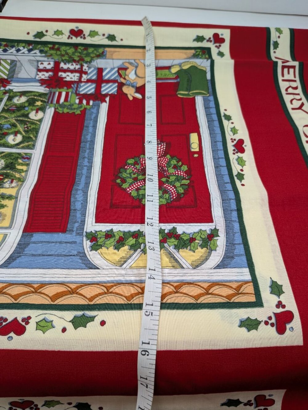 VTG Susan Winget Christmas Village Panels Uncut 4 Yds 3 Repeats Cottagecore - Picture 10 of 11